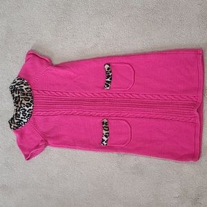 Girls Gymboree Pink Leopard Sweater Dress